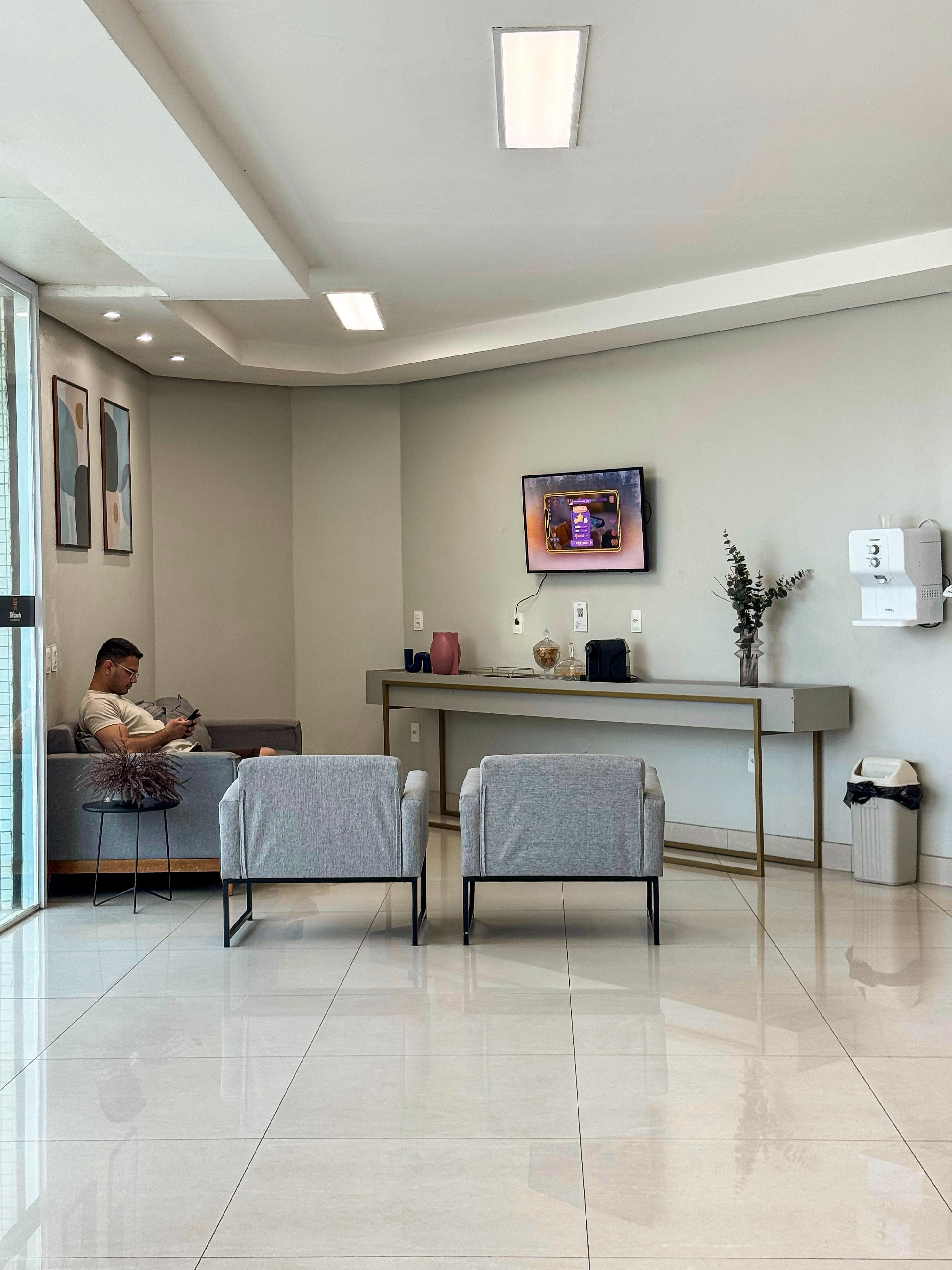 Sala de espera confortável